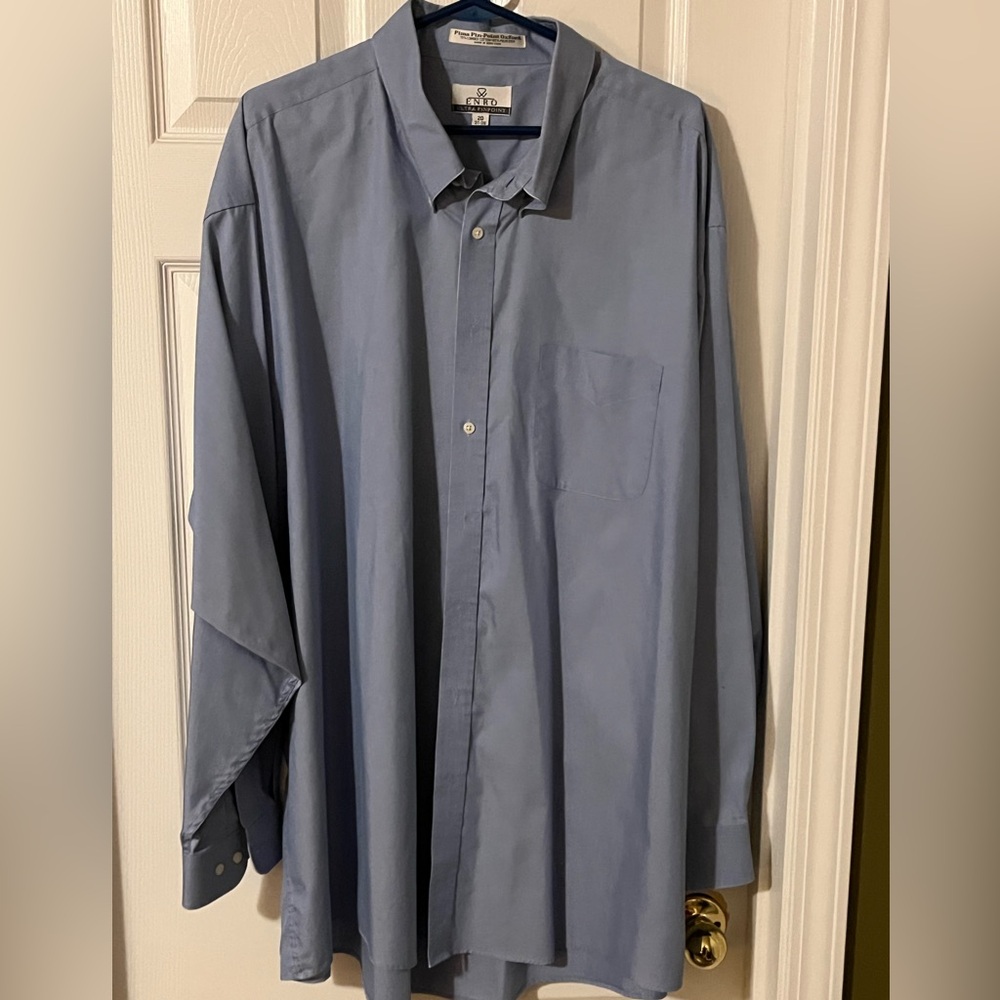 Enro Blue Pinpoint Dress-Tall Size 20x37-38